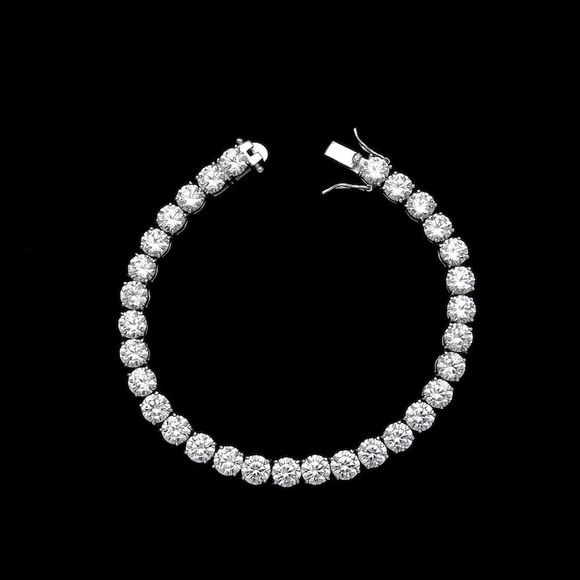 18k 30ct Tennis Bracelet - Picture 3 of 9